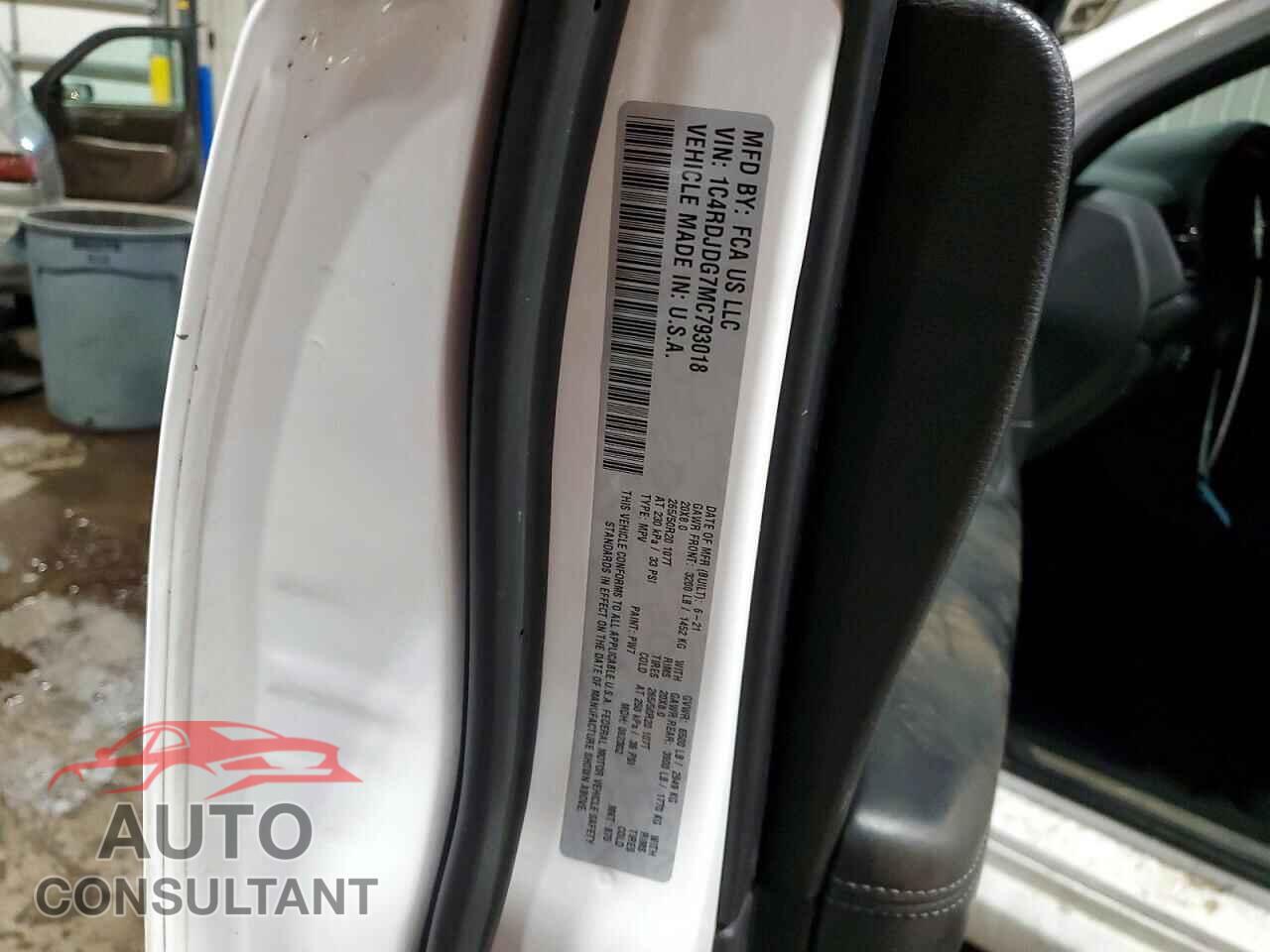 DODGE DURANGO 2021 - 1C4RDJDG7MC793018