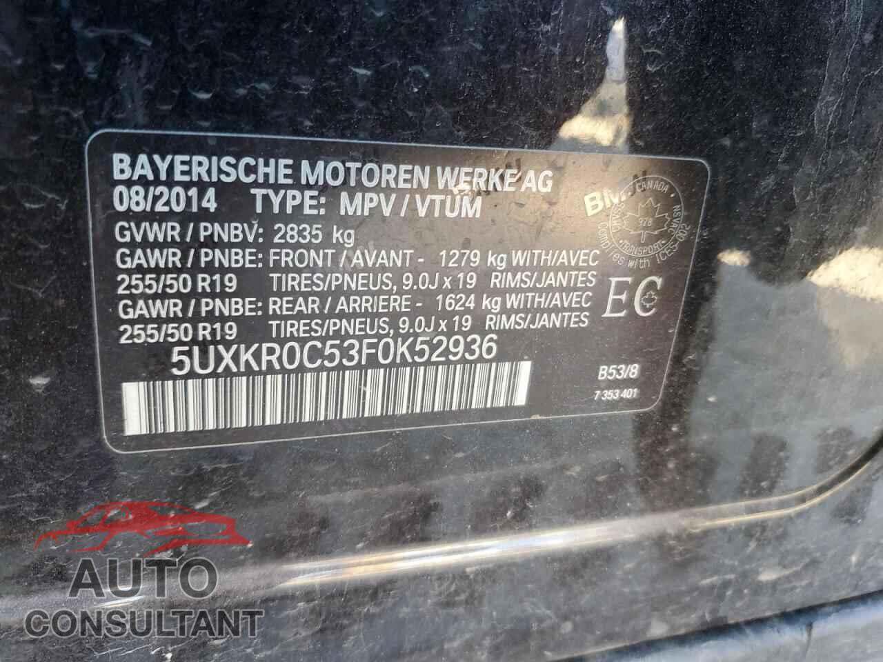 BMW X5 2015 - 5UXKR0C53F0K52936