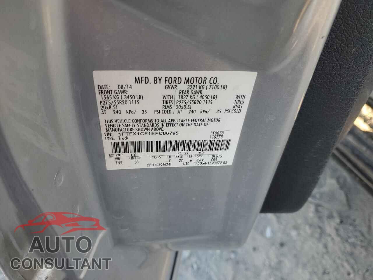 FORD F-150 2014 - 1FTFX1CF1EFC86795