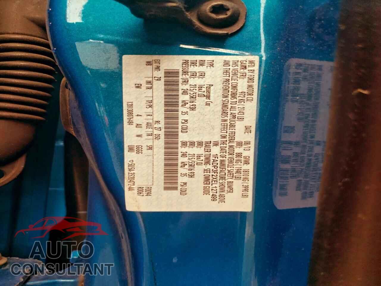 FORD FOCUS 2014 - 1FADP3F2XEL127499