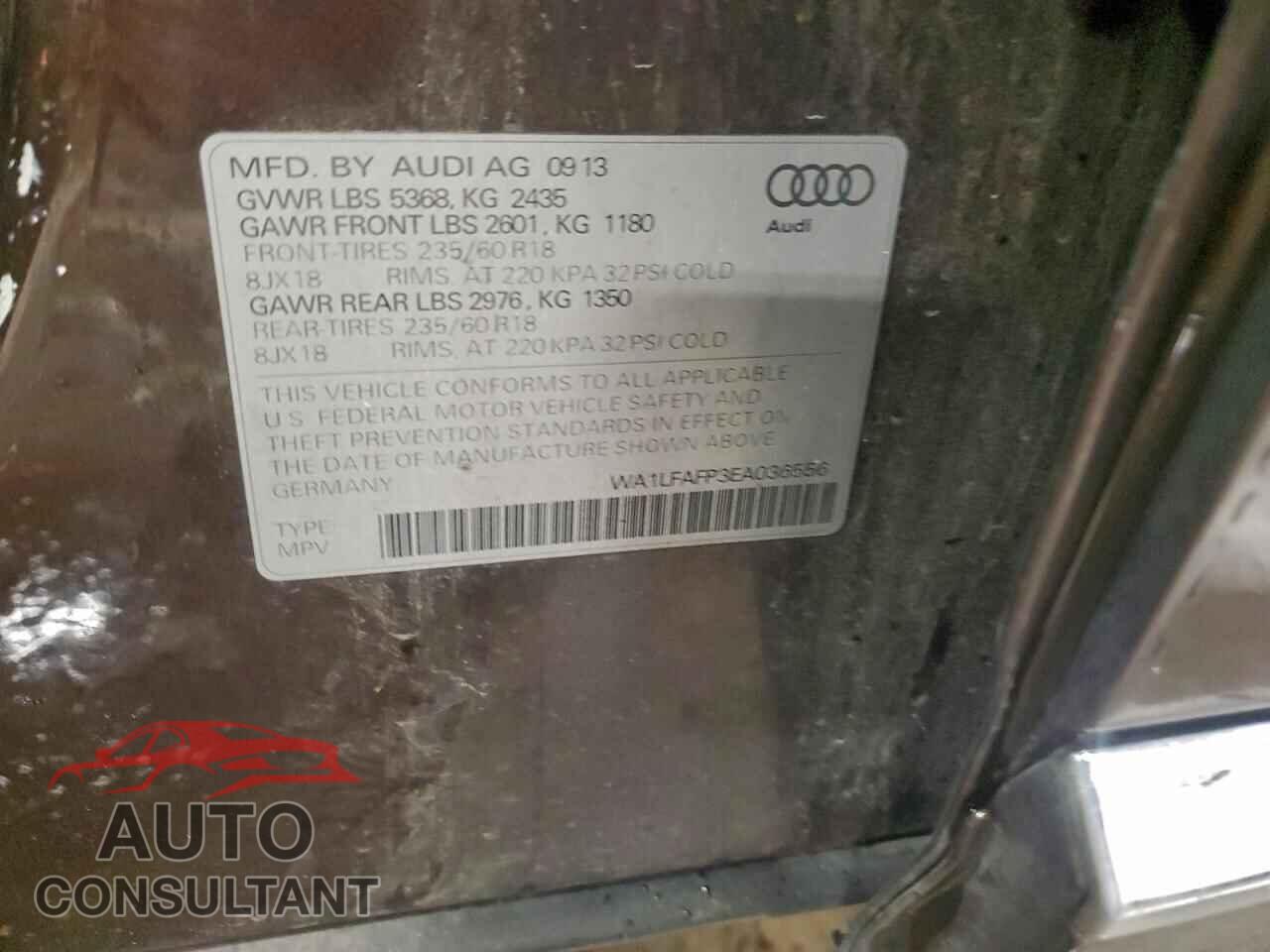AUDI Q5 2014 - WA1LFAFP3EA036556