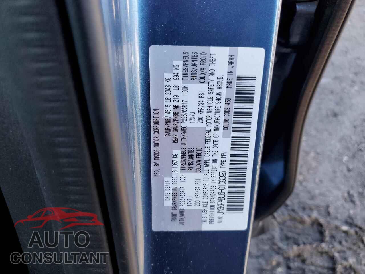 MAZDA CX-5 2017 - JM3KFABL6H0108095