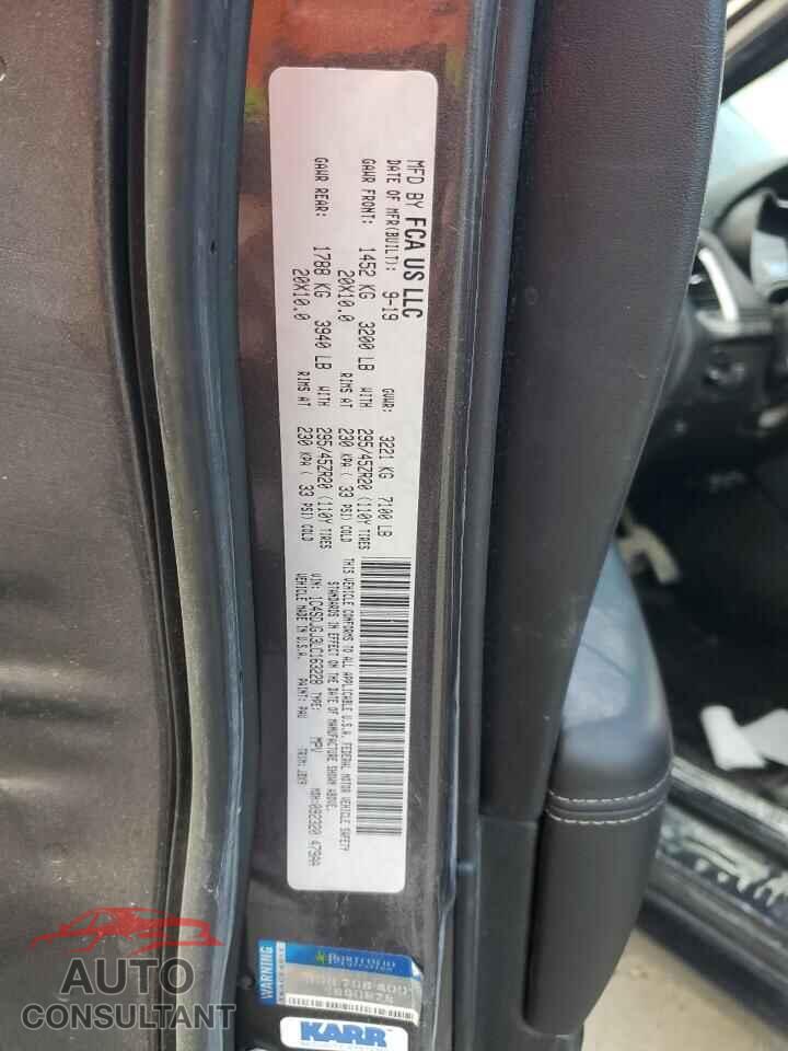 DODGE DURANGO 2020 - 1C4SDJGJ3LC163228