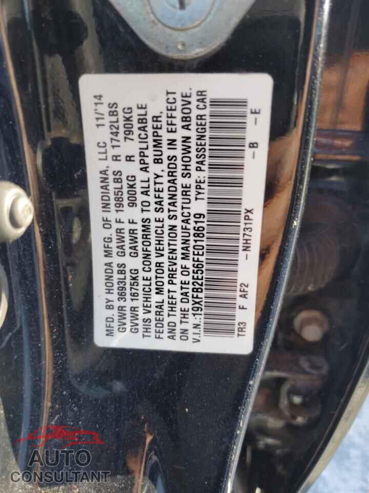 HONDA CIVIC 2015 - 19XFB2E56FE018619