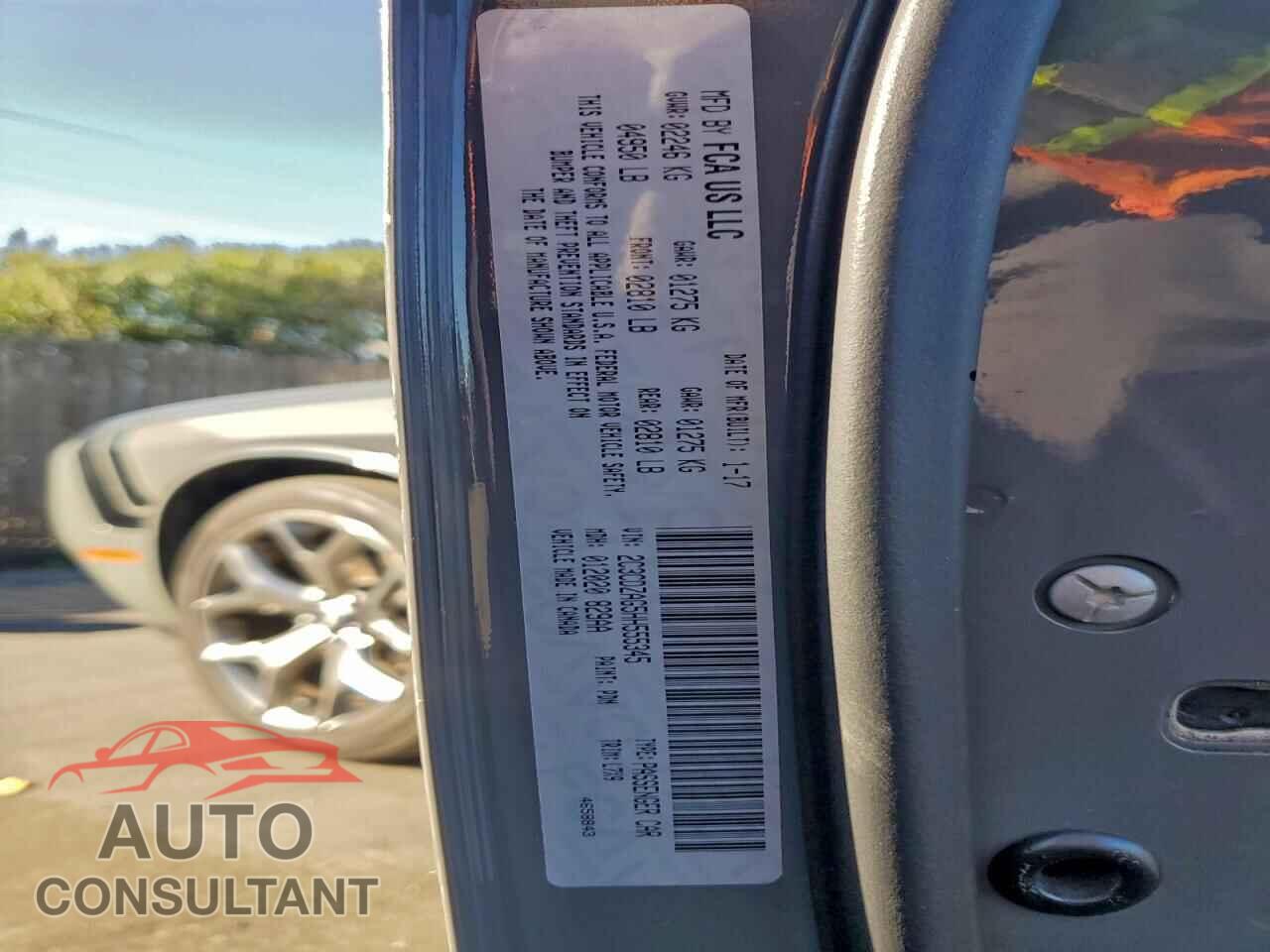 DODGE CHALLENGER 2017 - 2C3CDZAG5HH555345