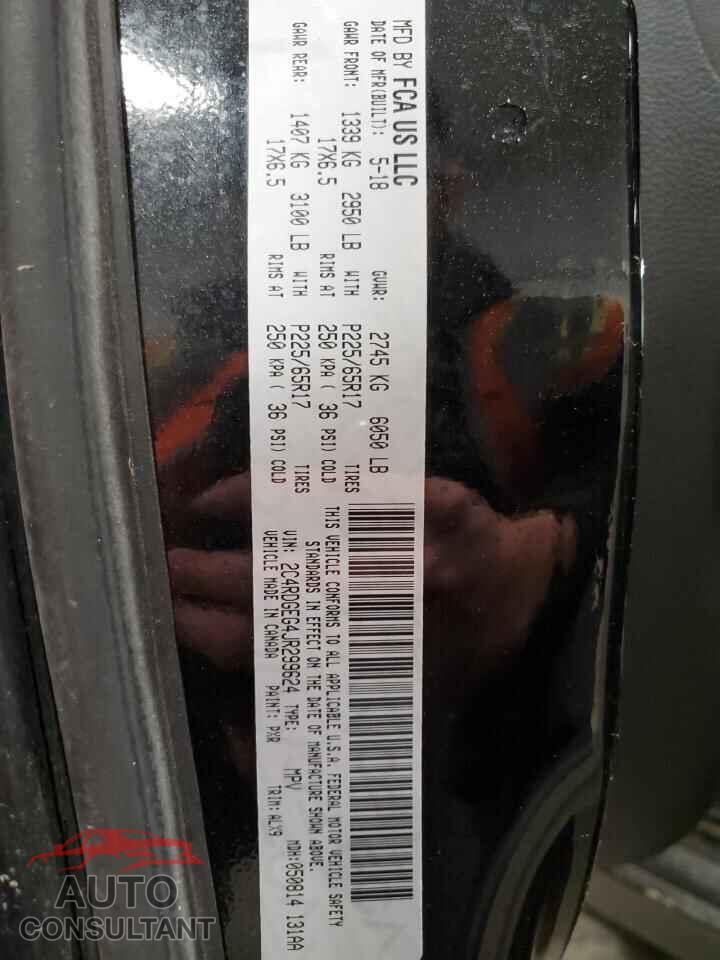 DODGE CARAVAN 2018 - 2C4RDGEG4JR299624