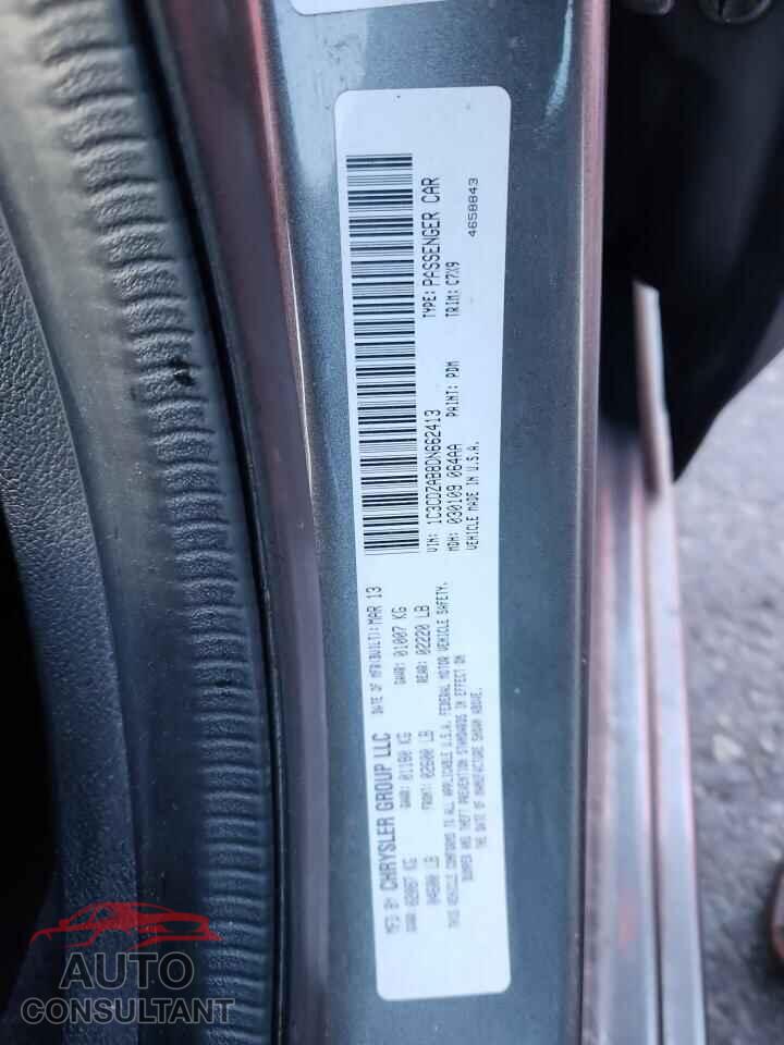 DODGE AVENGER 2013 - 1C3CDZAB8DN662413