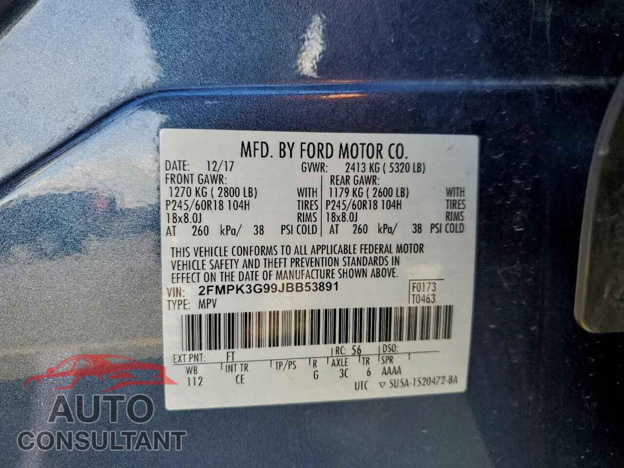 FORD EDGE 2018 - 2FMPK3G99JBB53891
