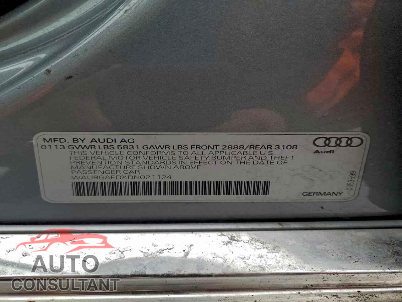 AUDI A8 2013 - WAURGAFDXDN021124