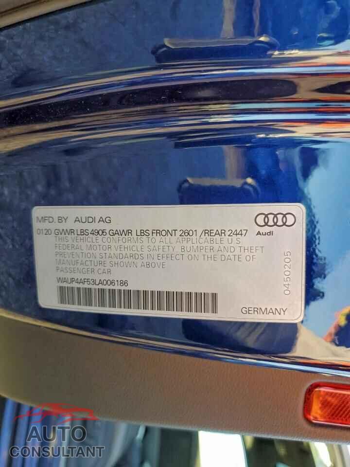 AUDI S5/RS5 2020 - WAUP4AF53LA006186