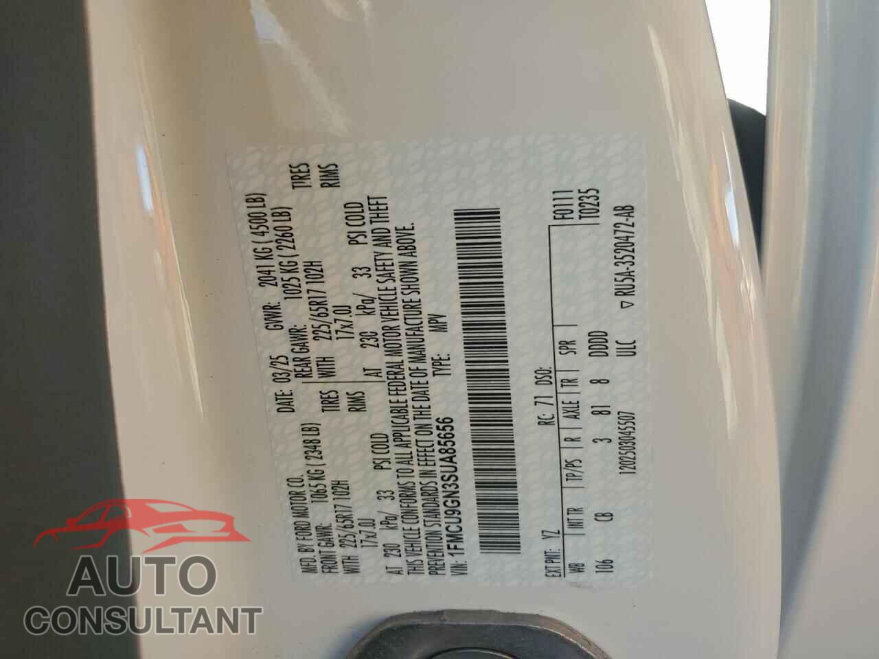 FORD ESCAPE ACT 2025 - 1FMCU9GN3SUA85656