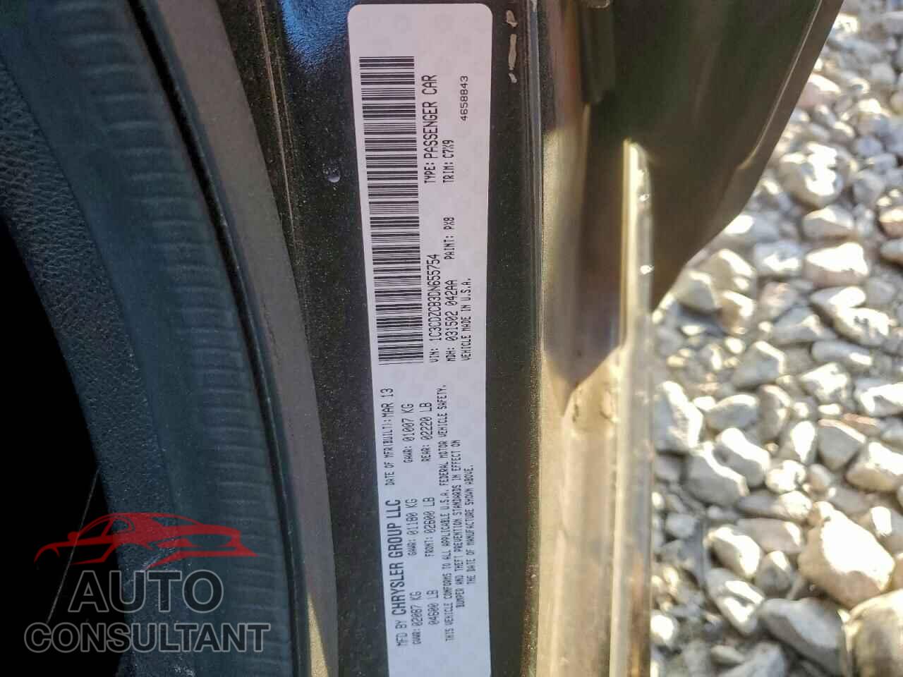 DODGE AVENGER 2013 - 1C3CDZCB3DN655754
