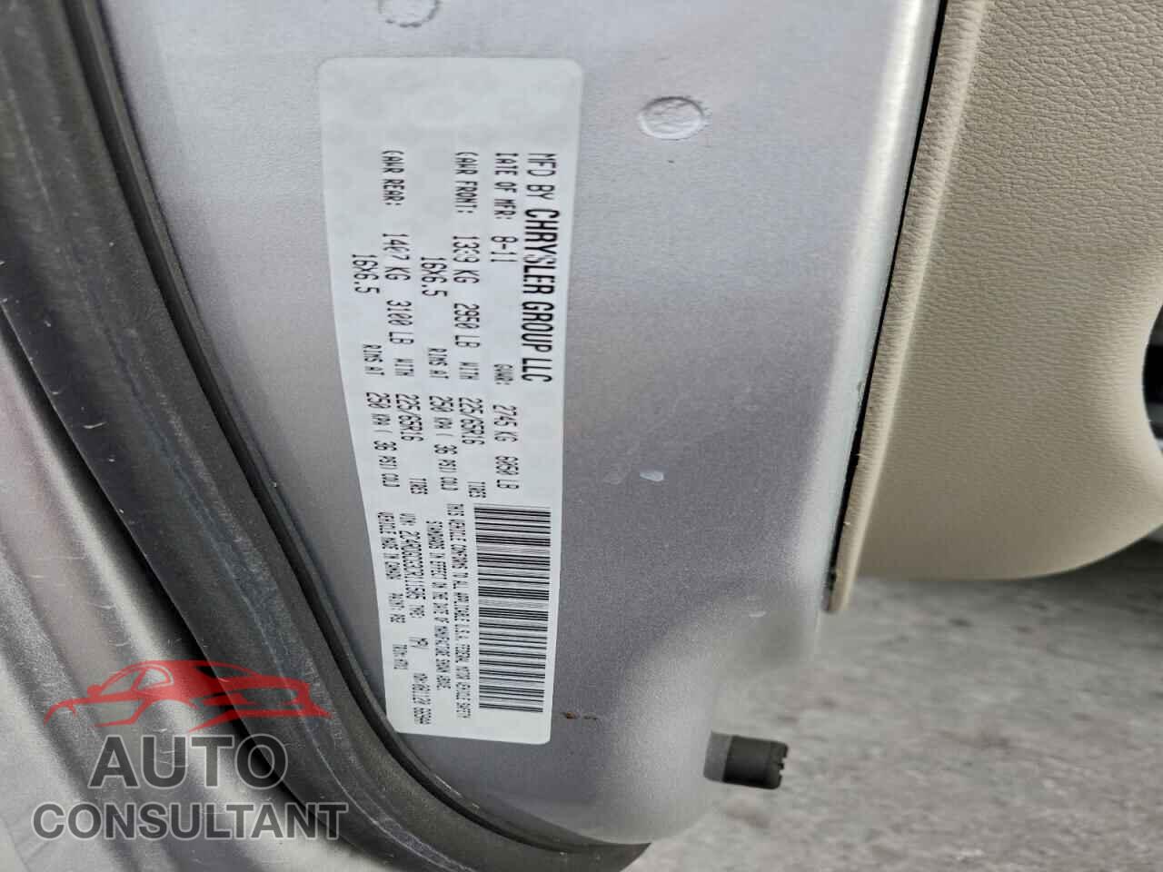 DODGE CARAVAN 2012 - 2C4RDGCG3CR111505