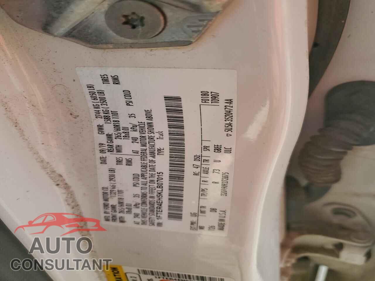 FORD RANGER 2019 - 1FTER4EH5KLB07015