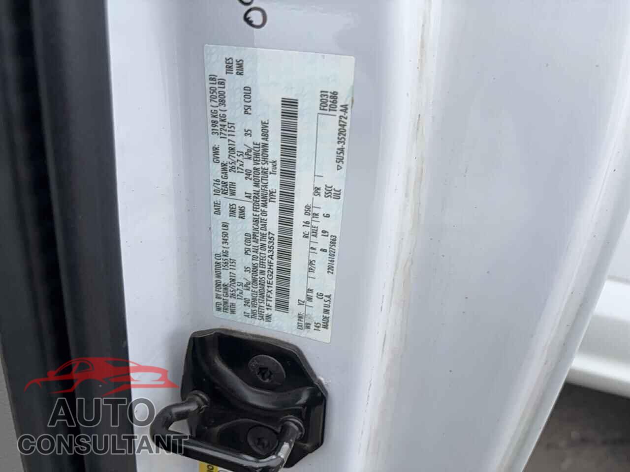 FORD F-150 2017 - 1FTFX1EG2HFA35357
