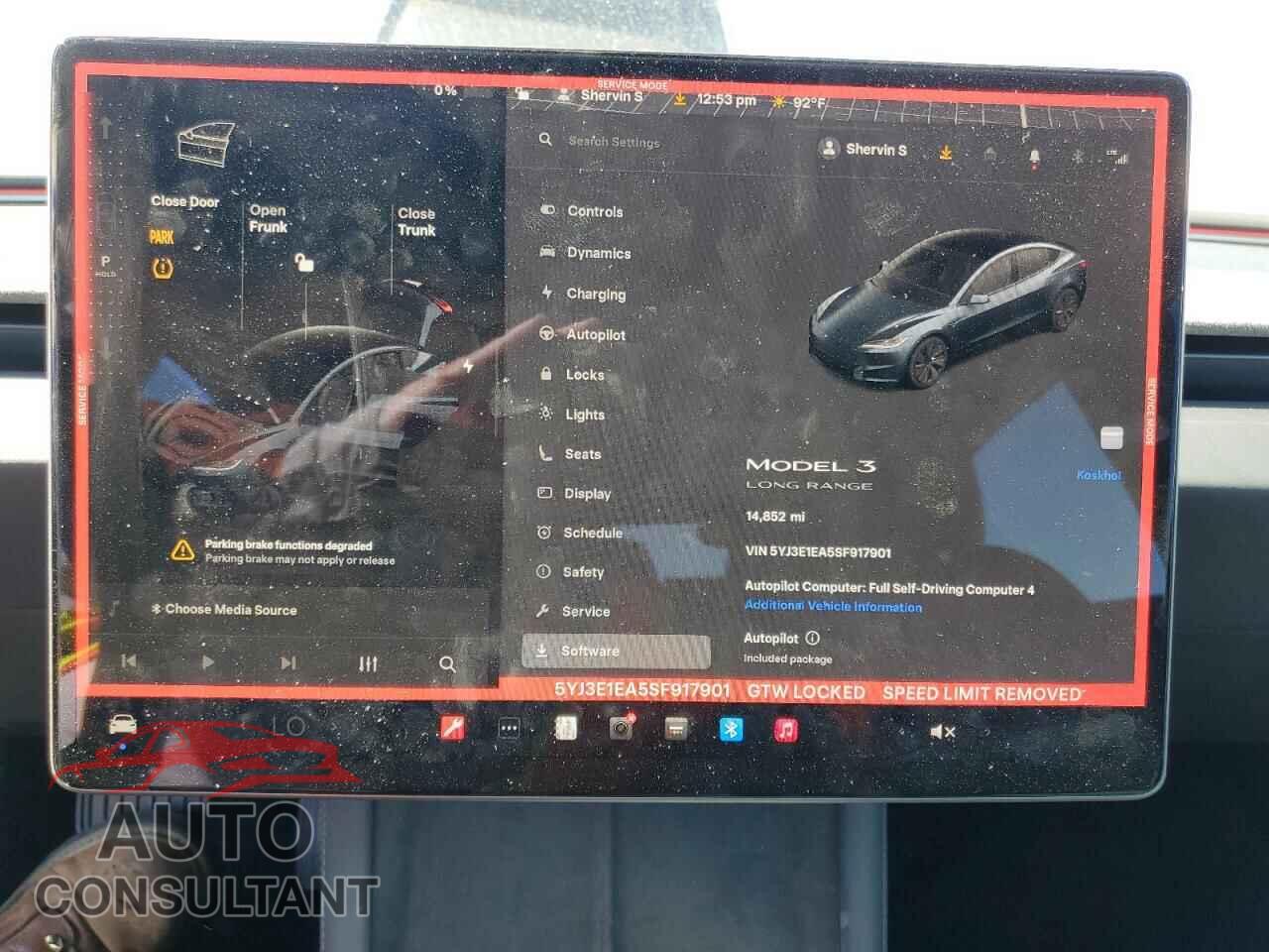 TESLA MODEL 3 2025 - 5YJ3E1EA5SF917901