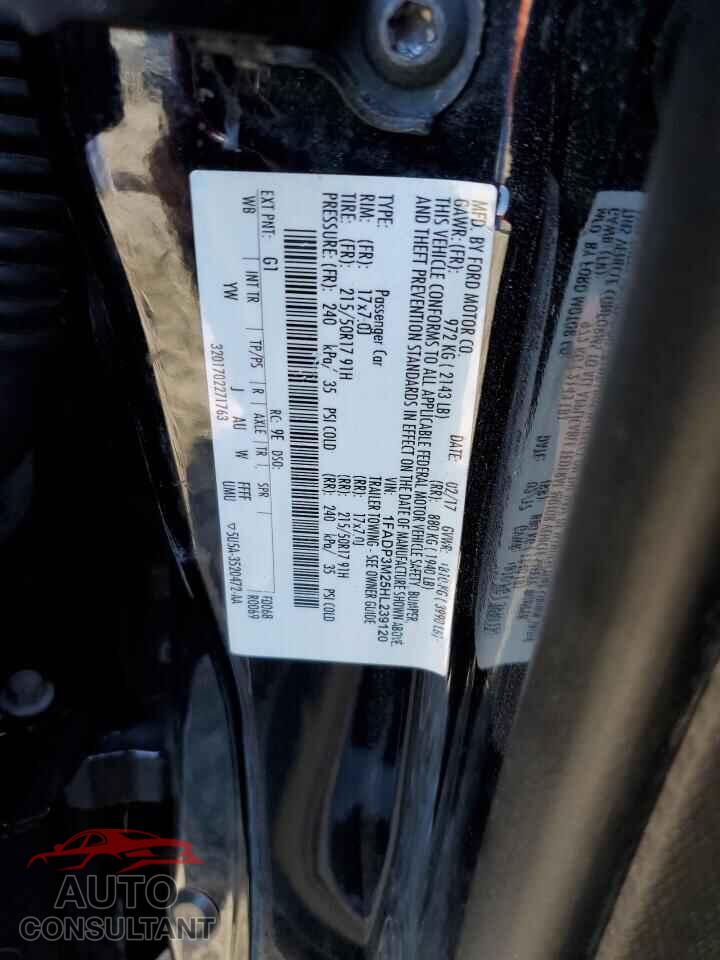 FORD FOCUS 2017 - 1FADP3M25HL239120