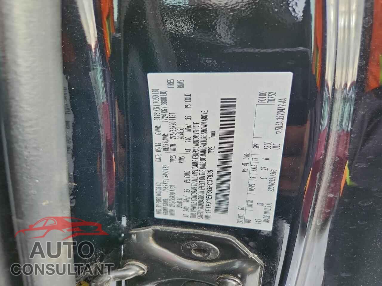 FORD F-150 2016 - 1FTFX1EF6GFC37835
