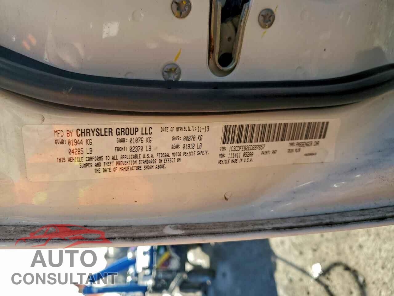 DODGE DART 2014 - 1C3CDFEB2ED697657