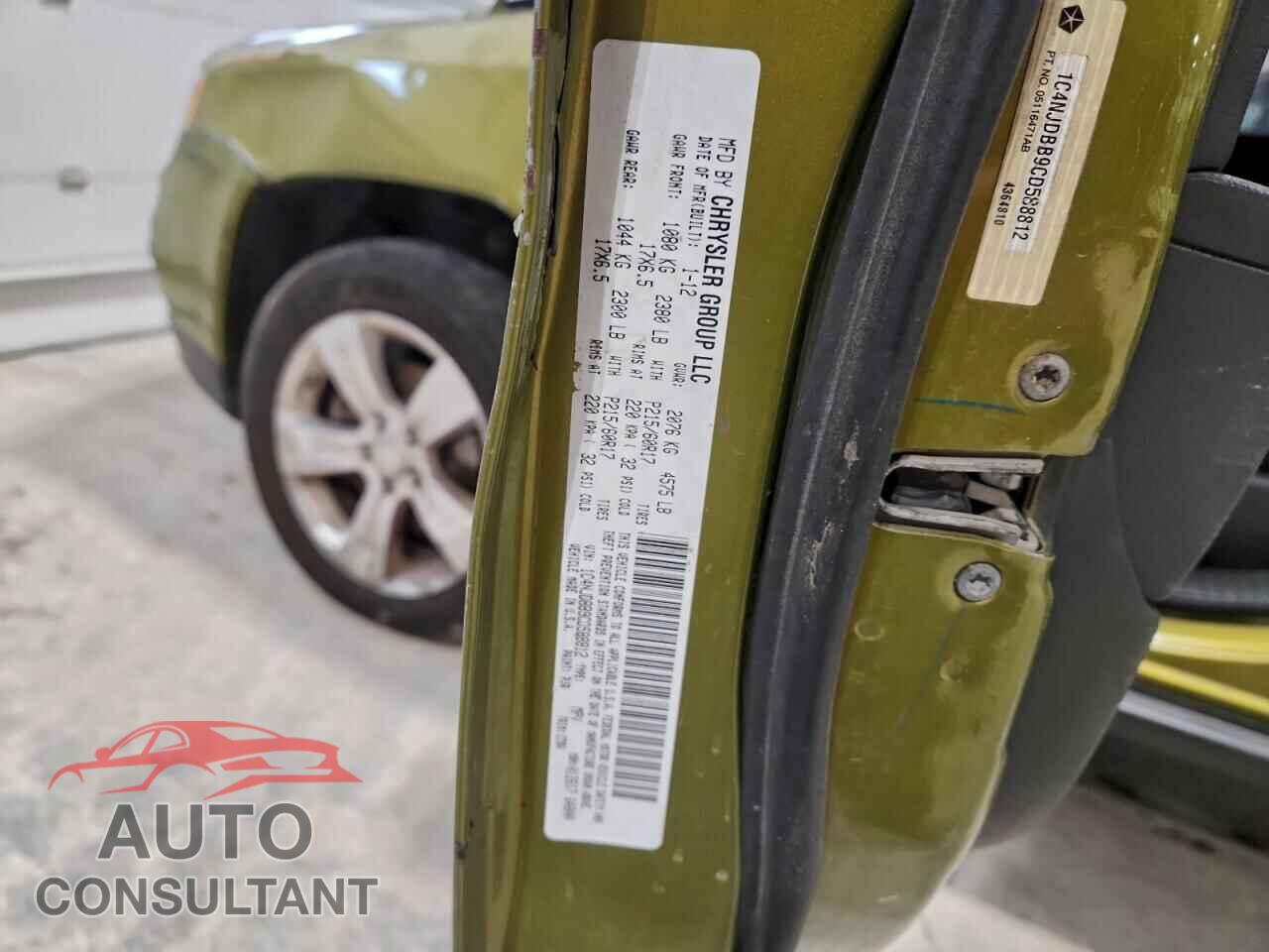 JEEP COMPASS 2012 - 1C4NJDBB9CD588812