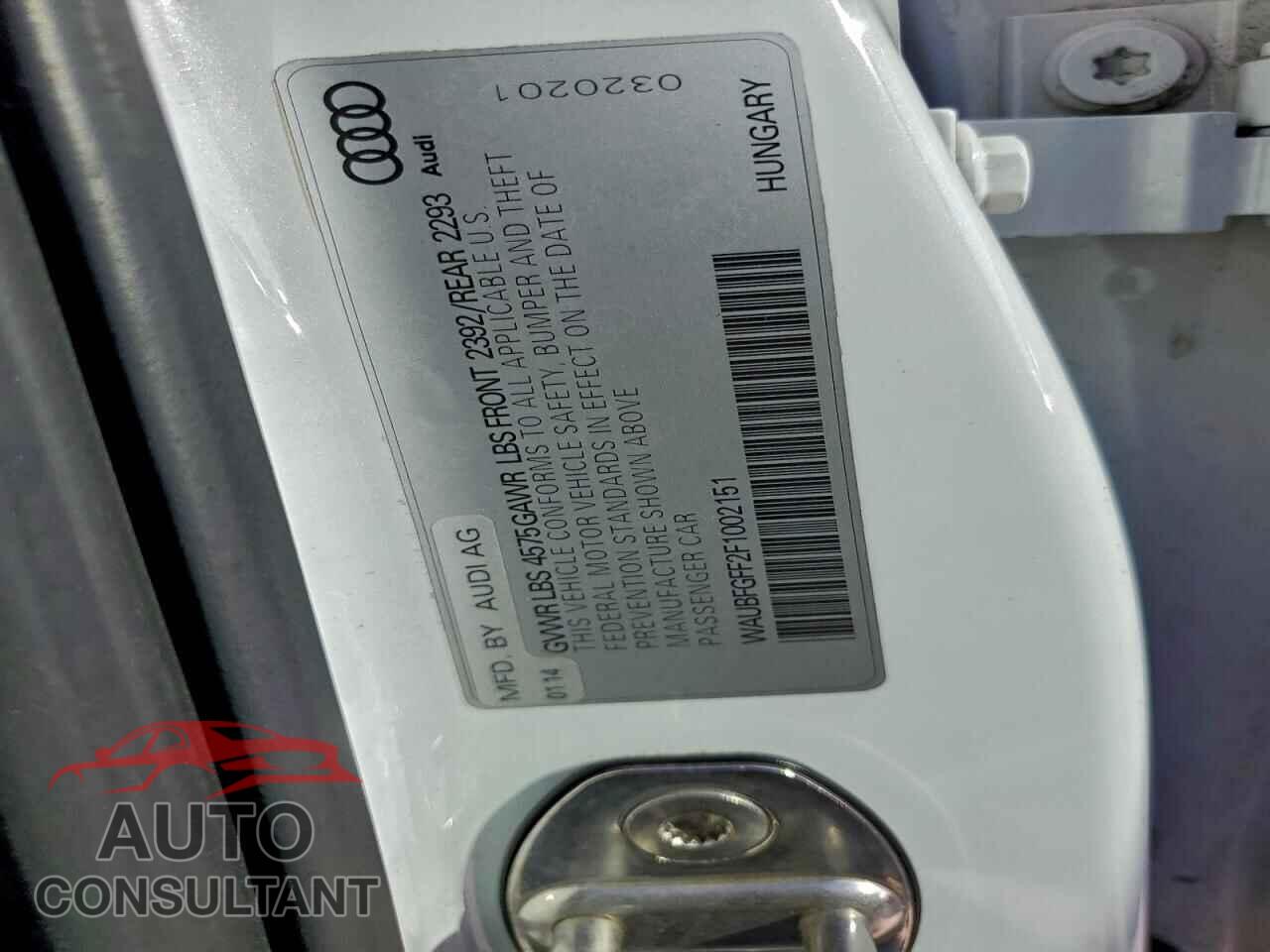AUDI A3 2015 - WAUBFGFF2F1002151
