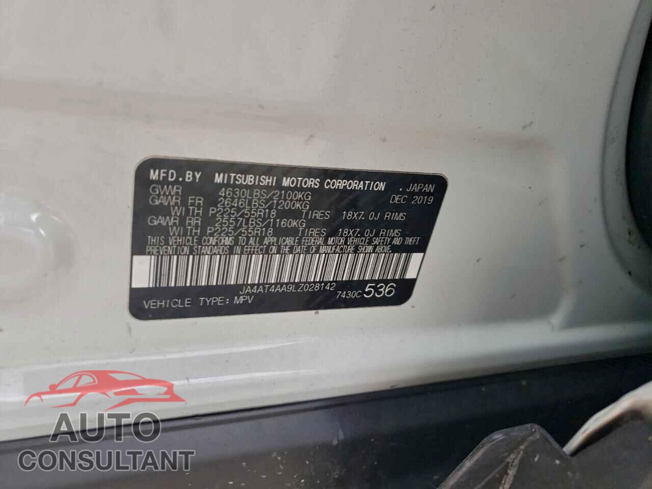 MITSUBISHI ECLIPSE 2020 - JA4AT4AA9LZ028142