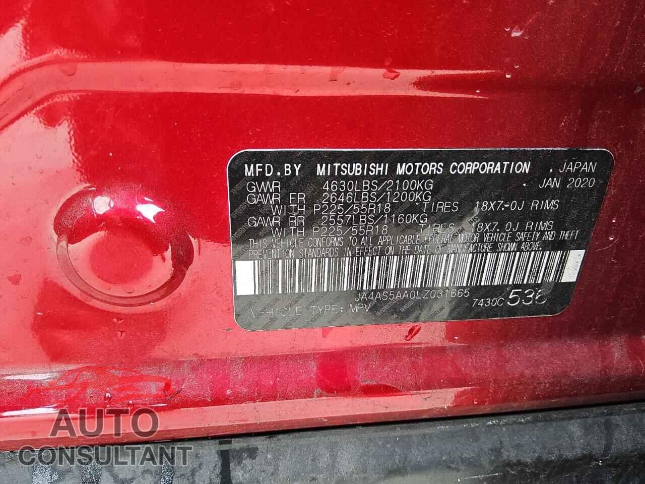 MITSUBISHI ECLIPSE 2020 - JA4AS5AA0LZ031665