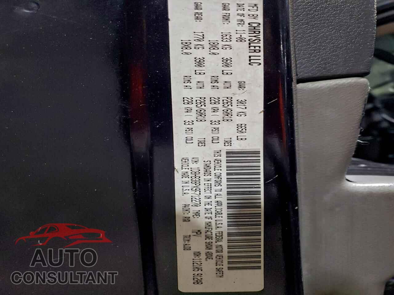 DODGE DURANGO 2009 - 1D8HB38PX9F712270