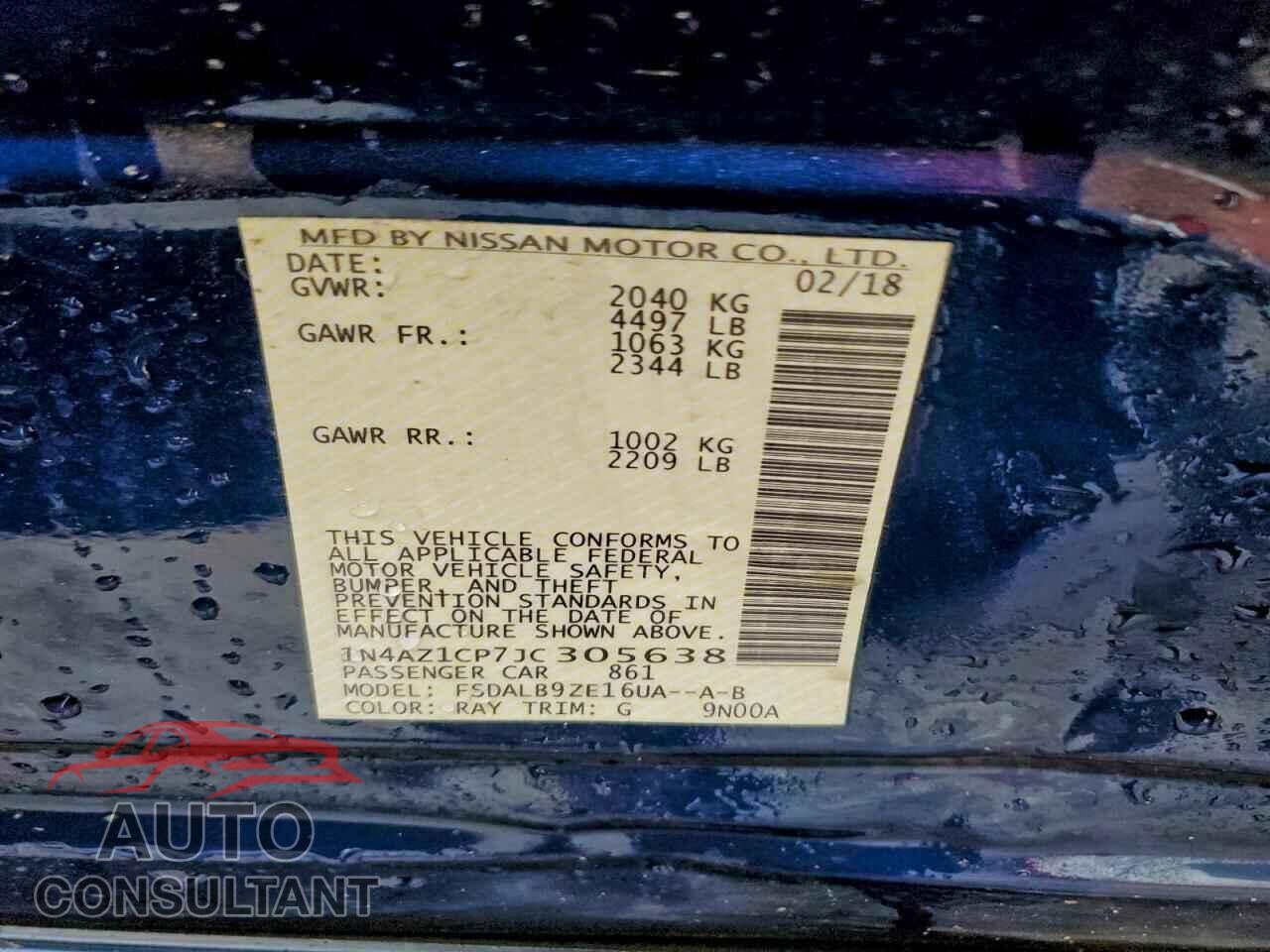 NISSAN LEAF 2018 - 1N4AZ1CP7JC305638