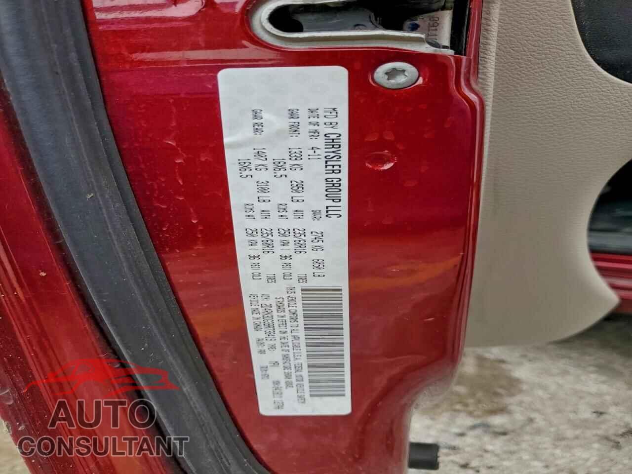 DODGE CARAVAN 2011 - 2D4RN3DG3BR738419