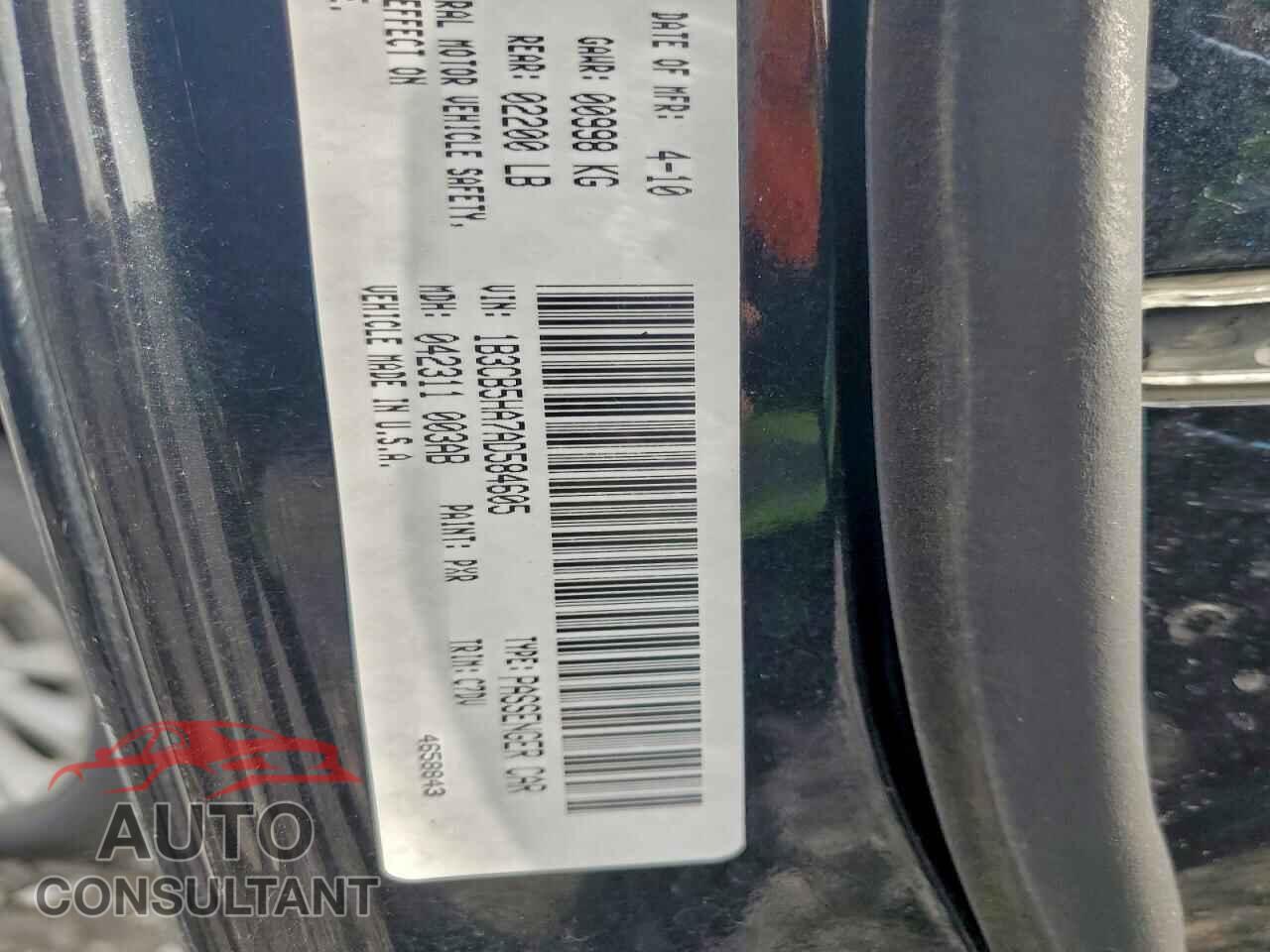 DODGE CALIBER 2010 - 1B3CB5HA7AD584605