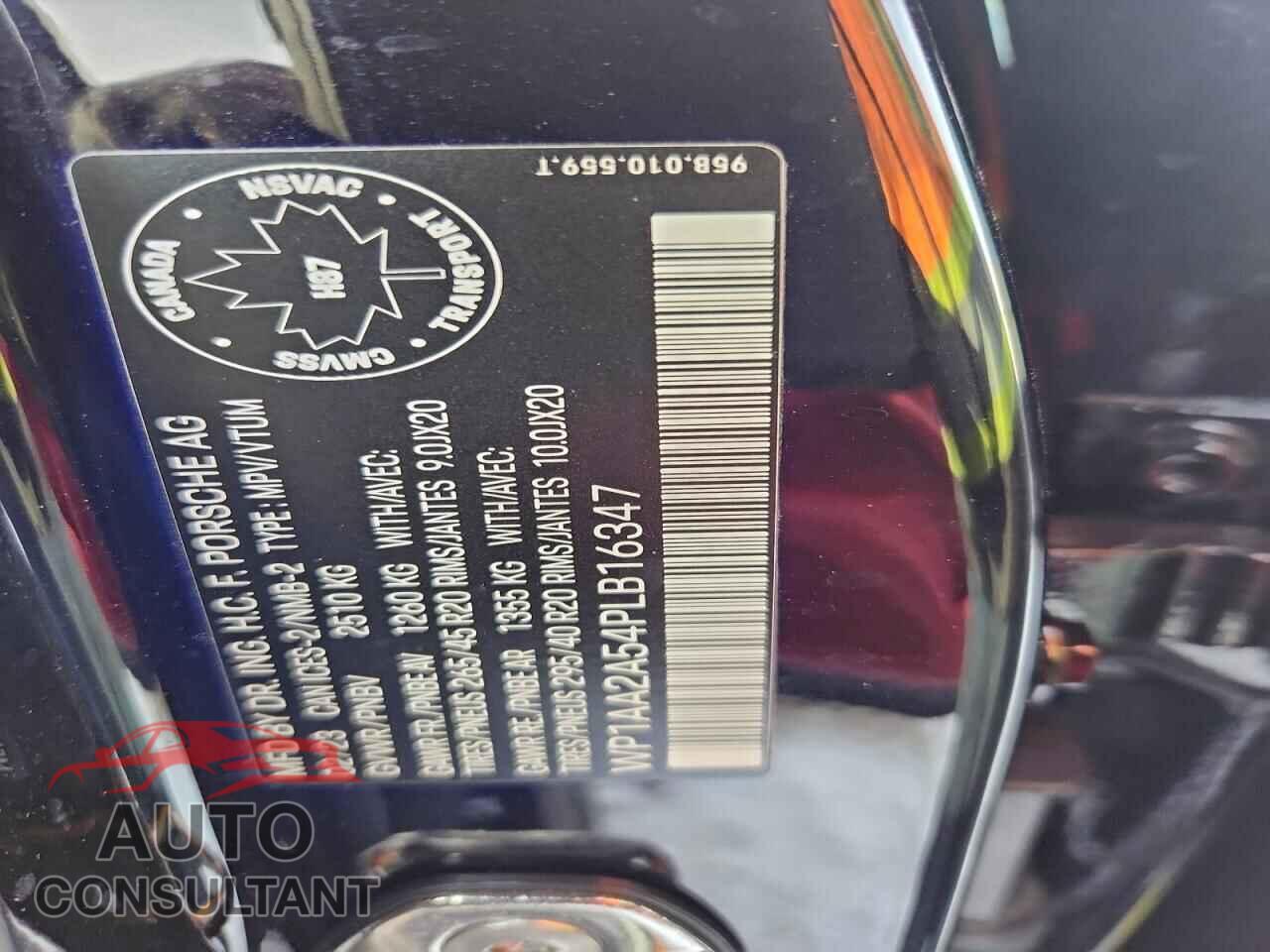 PORSCHE MACAN BASE 2023 - WP1AA2A54PLB16347