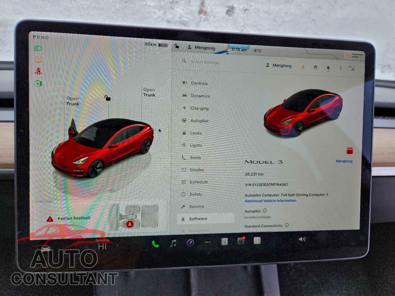TESLA MODEL 3 2022 - 5YJ3E1EA2NF164087