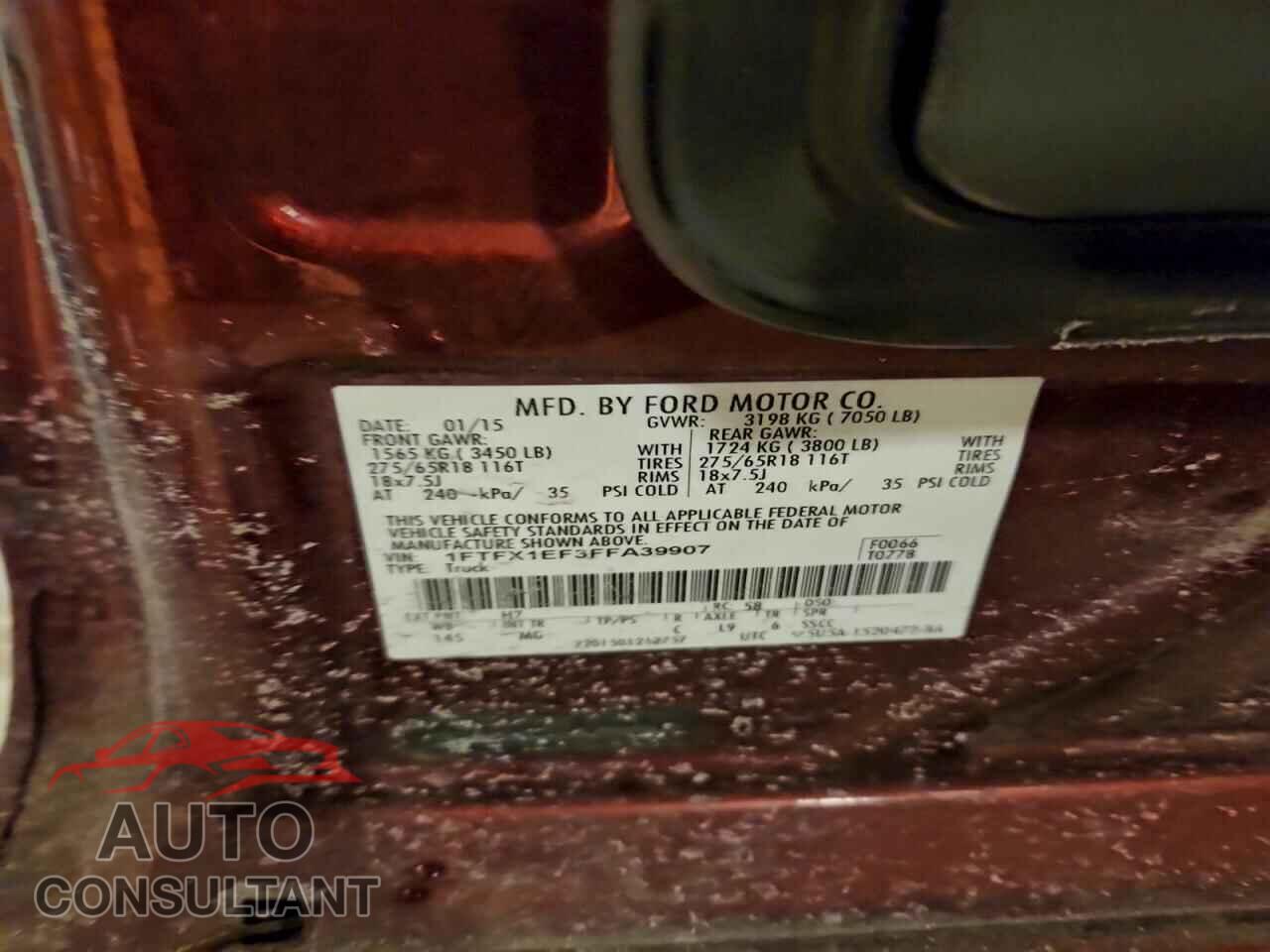 FORD F-150 2015 - 1FTFX1EF3FFA39907