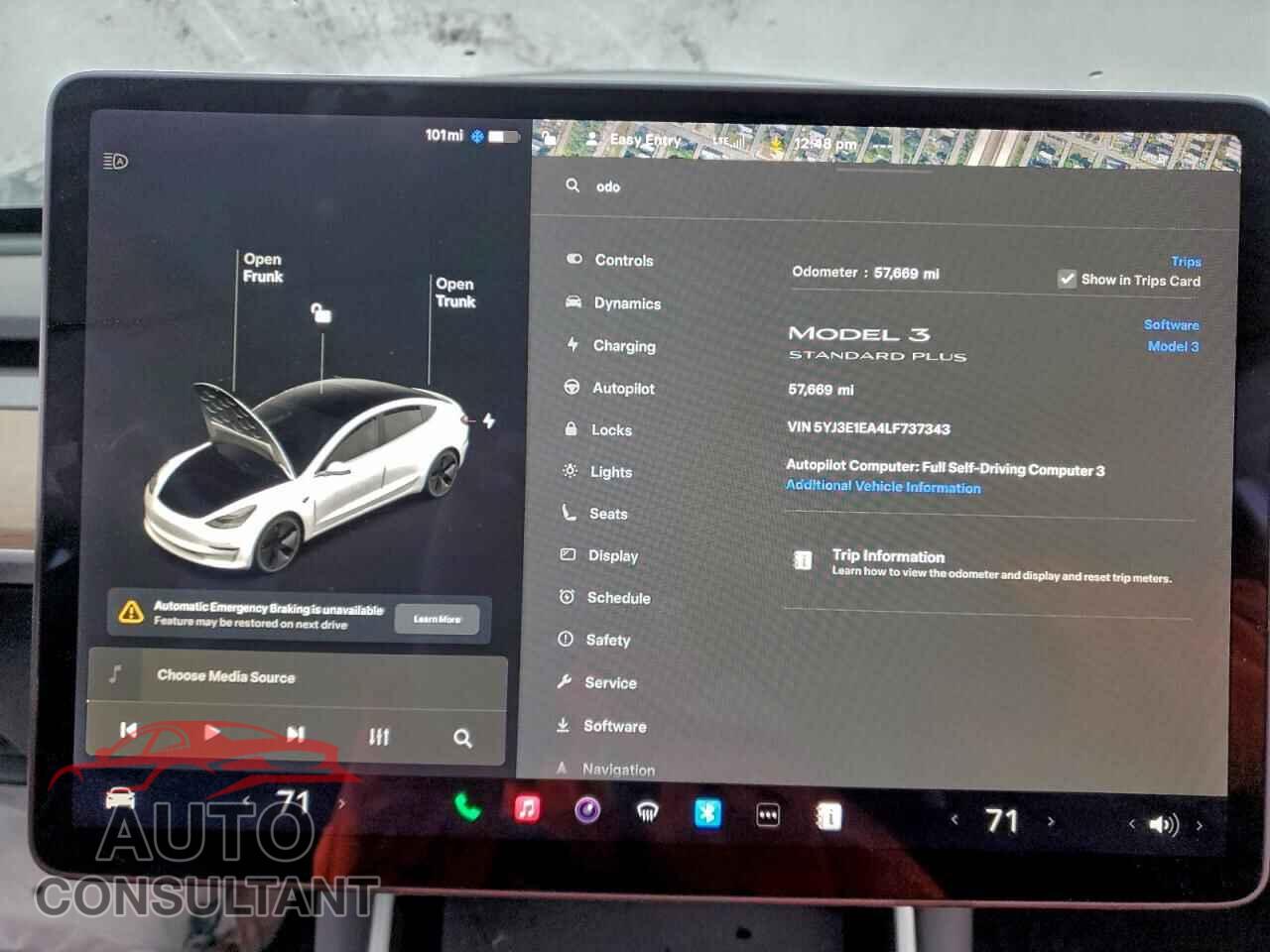 TESLA MODEL 3 2020 - 5YJ3E1EA4LF737343