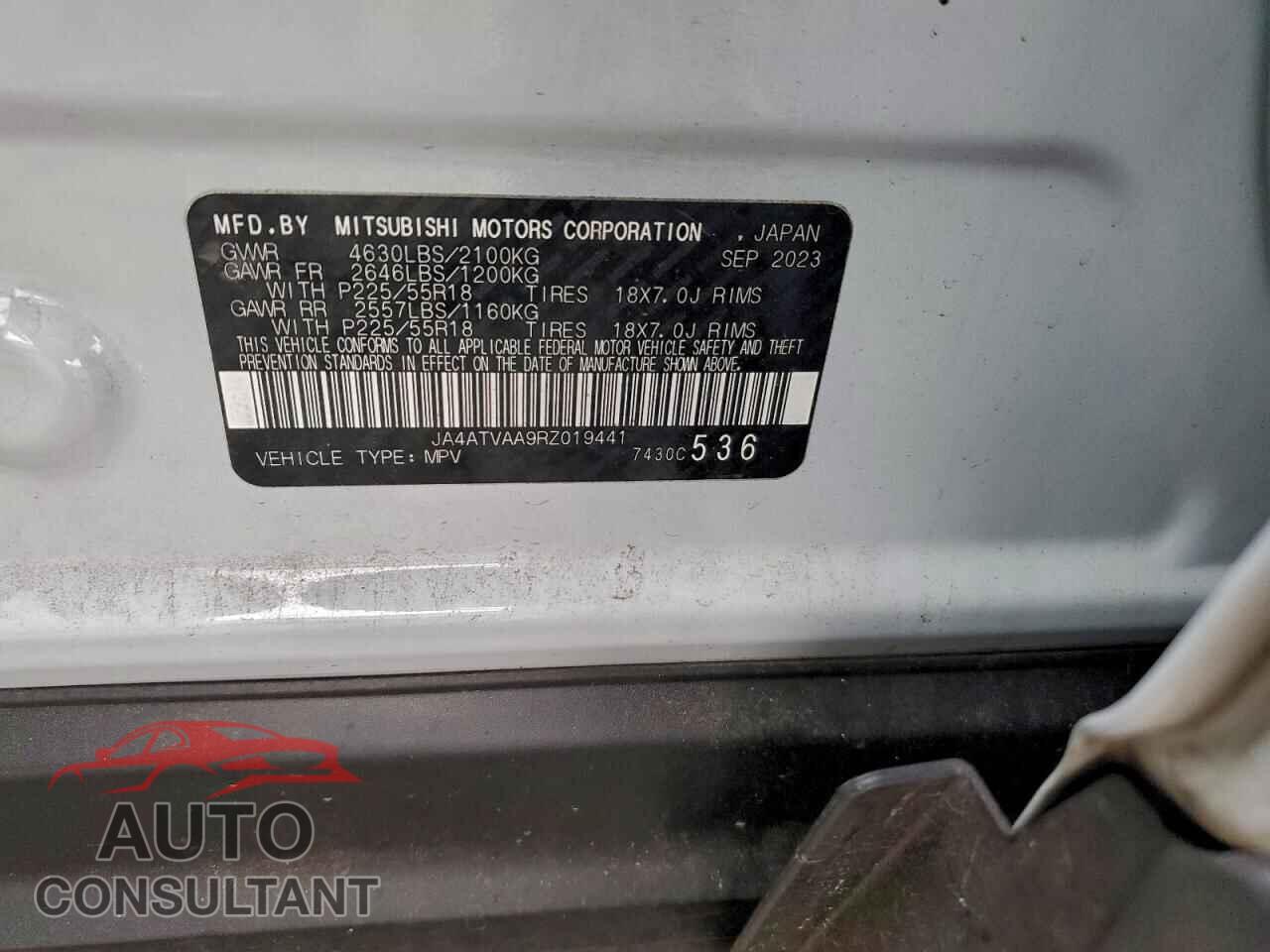 MITSUBISHI ECLIPSE 2024 - JA4ATVAA9RZ019441