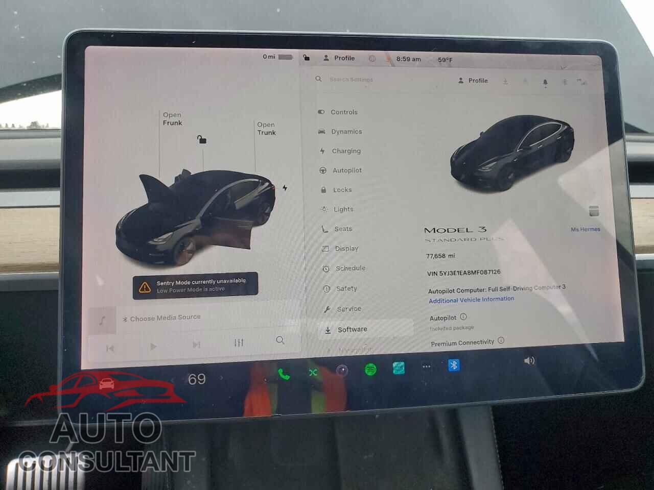 TESLA MODEL 3 2021 - 5YJ3E1EA8MF087126