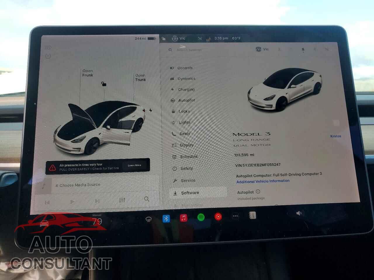 TESLA MODEL 3 2021 - 5YJ3E1EB2MF055247