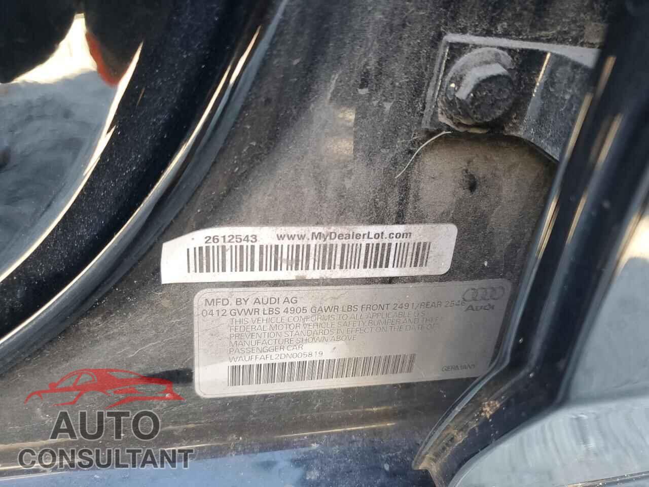 AUDI A4 2013 - WAUFFAFL2DN005819