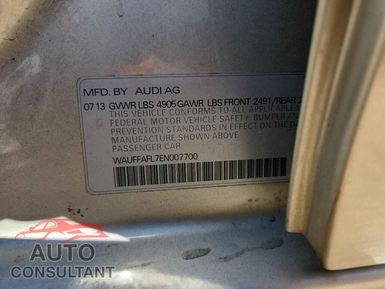 AUDI A4 2014 - WAUFFAFL7EN007700