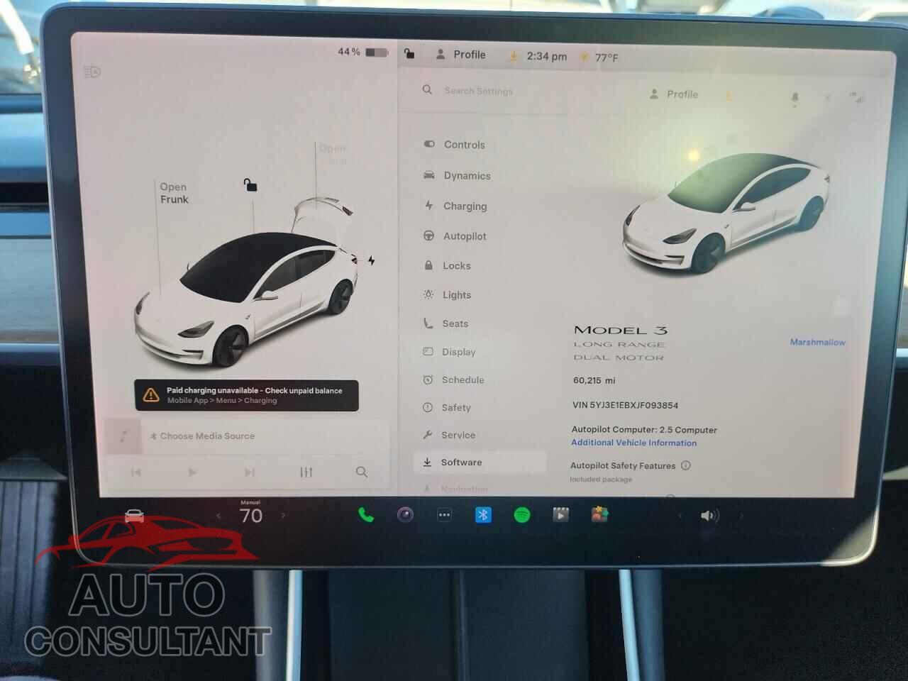 TESLA MODEL 3 2018 - 5YJ3E1EBXJF093854