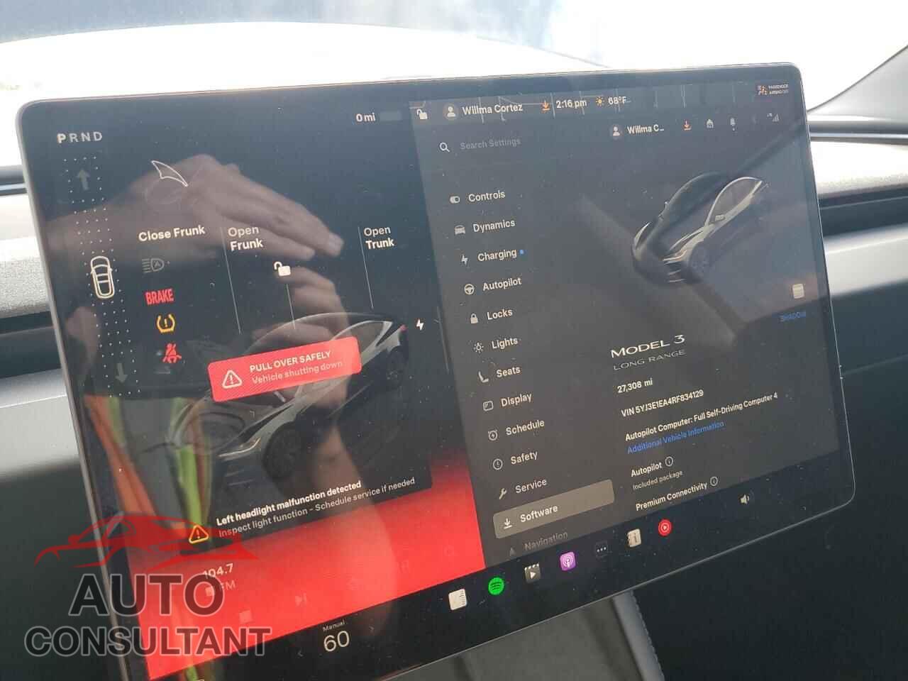 TESLA MODEL 3 2024 - 5YJ3E1EA4RF834129