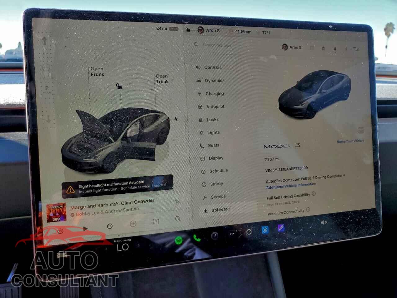 TESLA MODEL 3 2024 - 5YJ3E1EA8RF773609