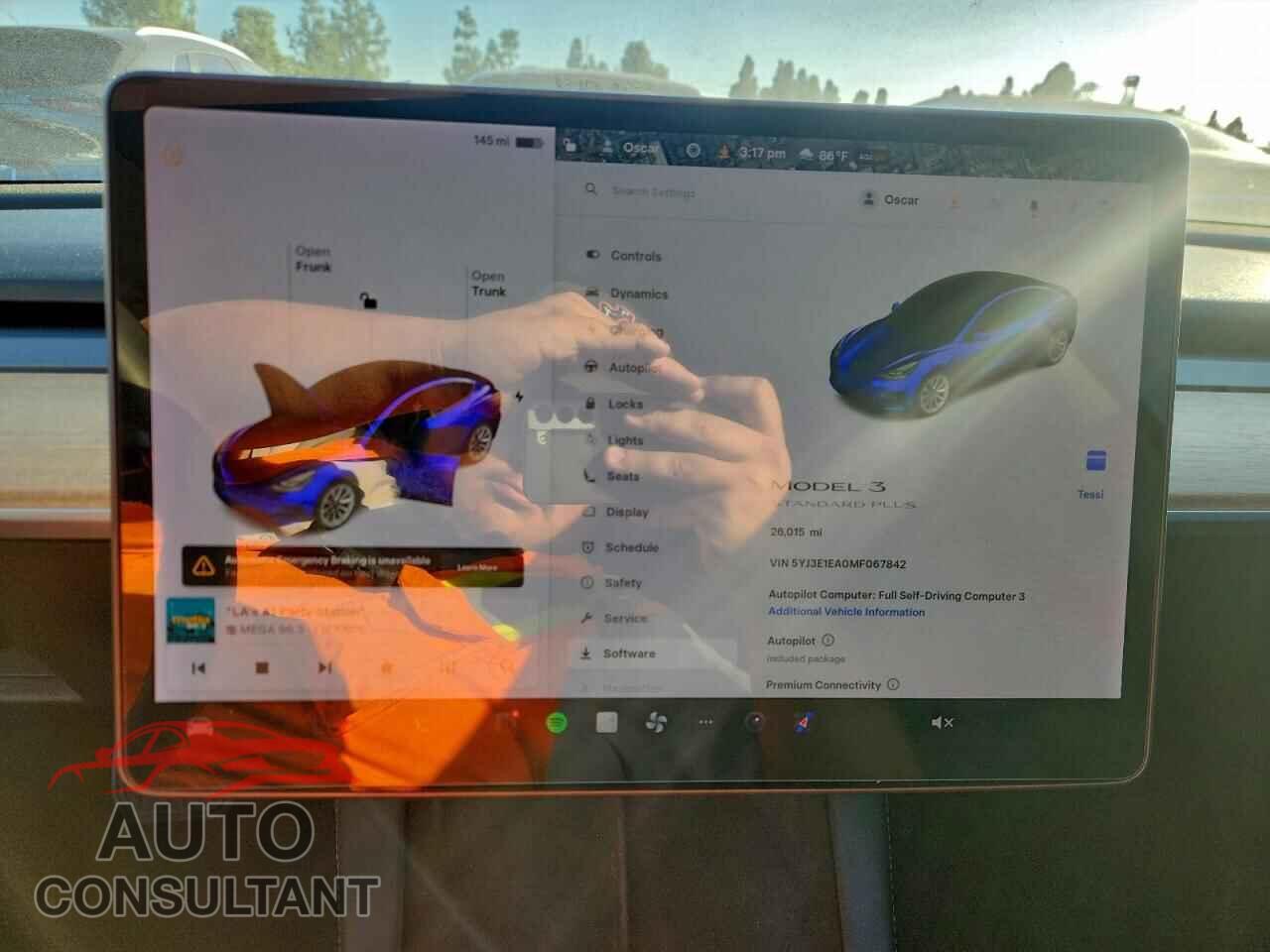 TESLA MODEL 3 2021 - 5YJ3E1EA0MF067842
