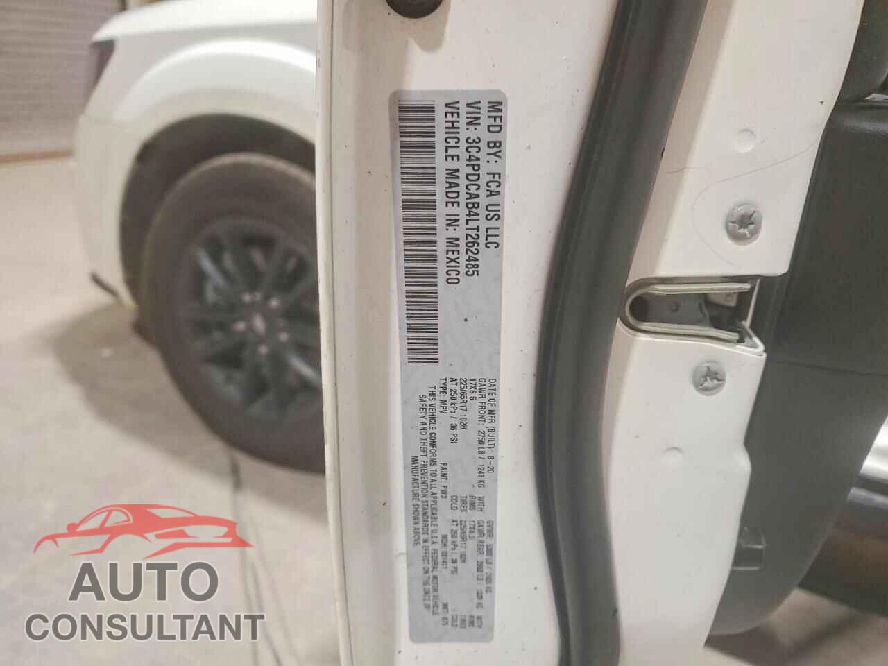 DODGE JOURNEY 2020 - 3C4PDCAB4LT262485