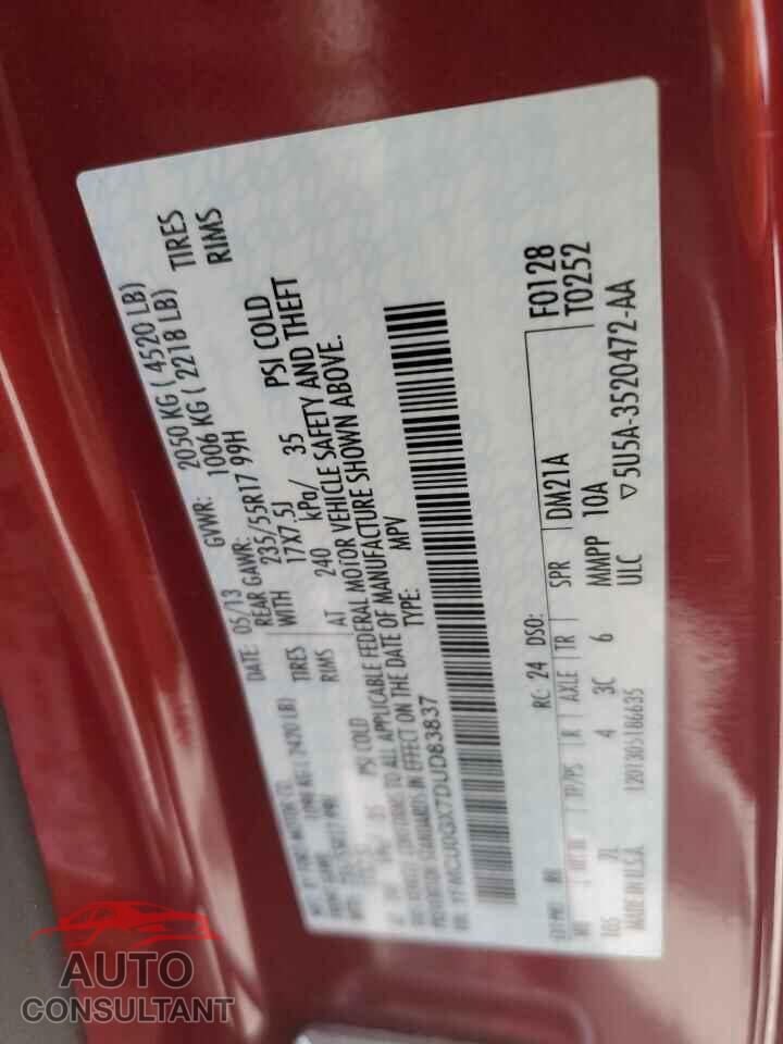 FORD ESCAPE 2013 - 1FMCU0GX7DUD83837
