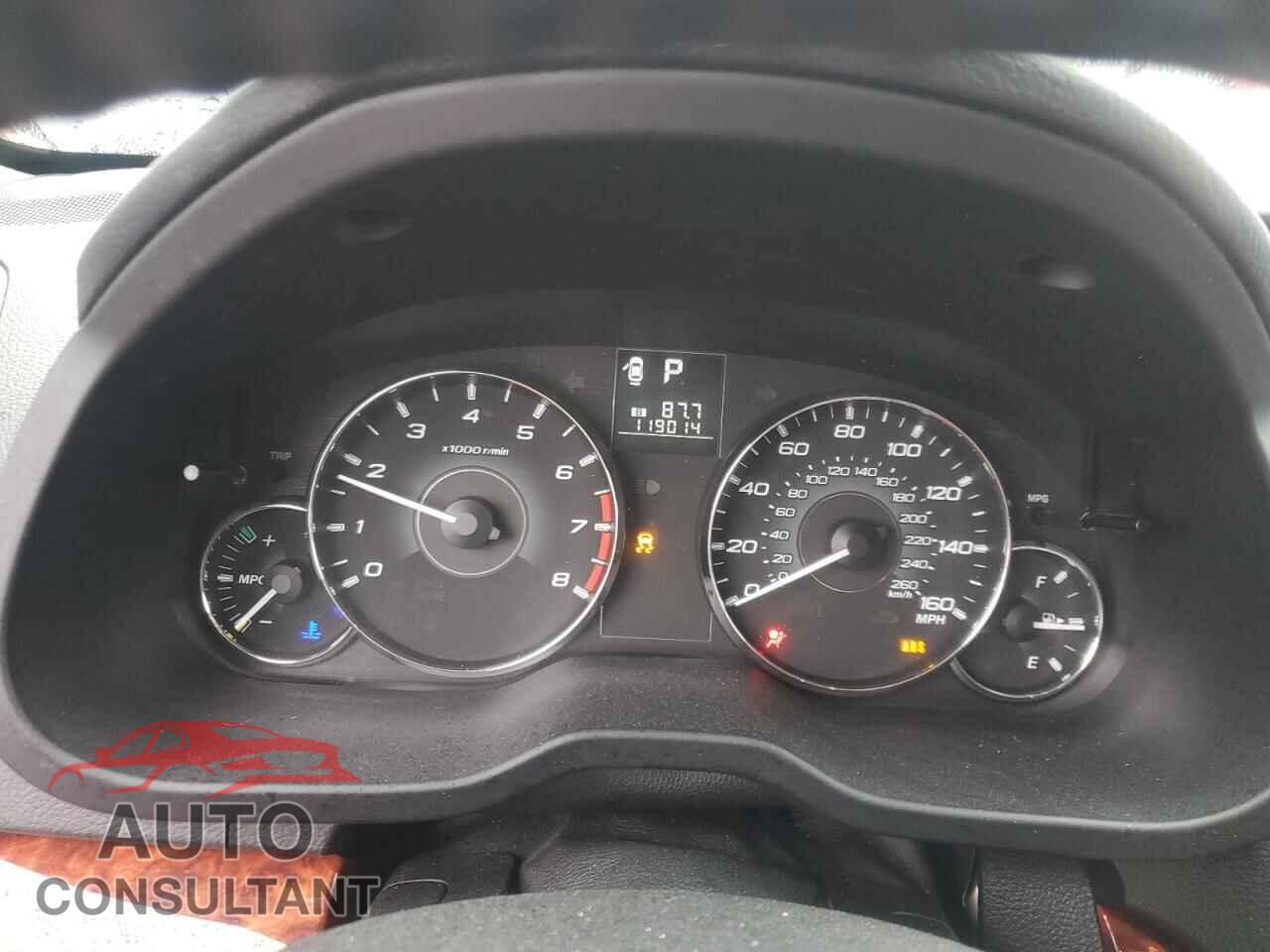 SUBARU OUTBACK 2012 - 4S4BRDKC3C2224087