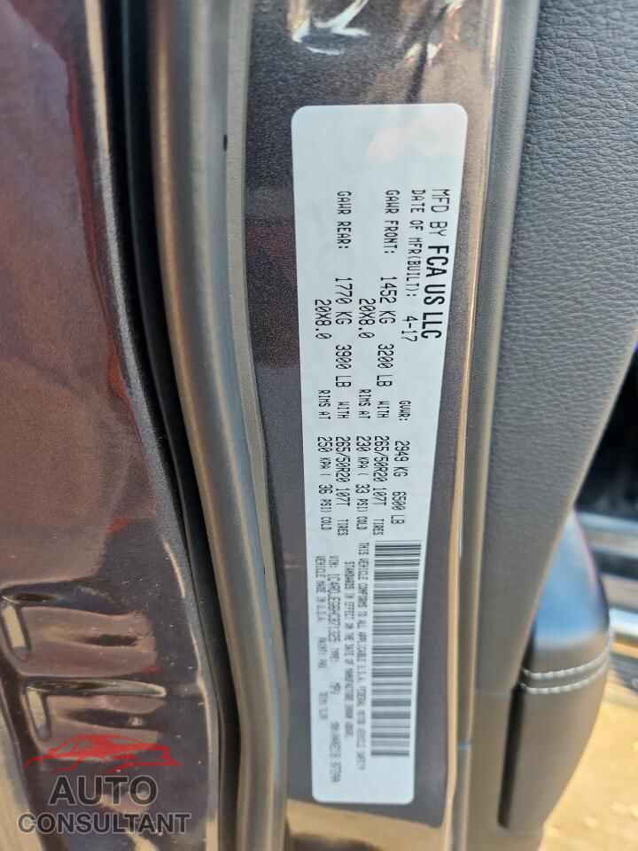 DODGE DURANGO 2017 - 1C4RDJEG6HC871325