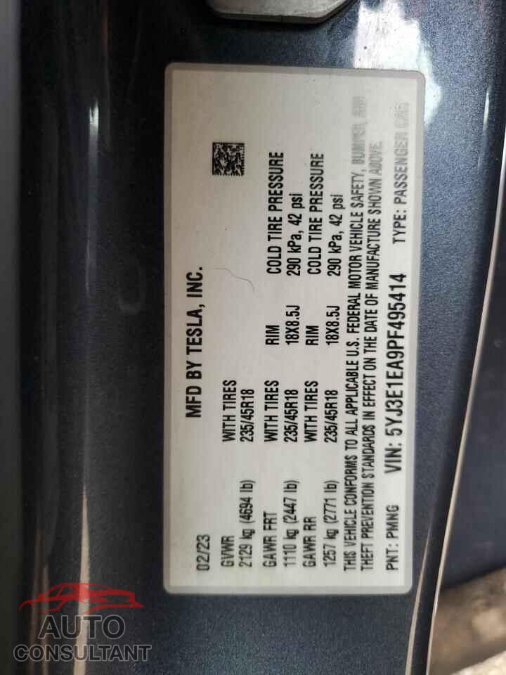 TESLA MODEL 3 2023 - 5YJ3E1EA9PF495414