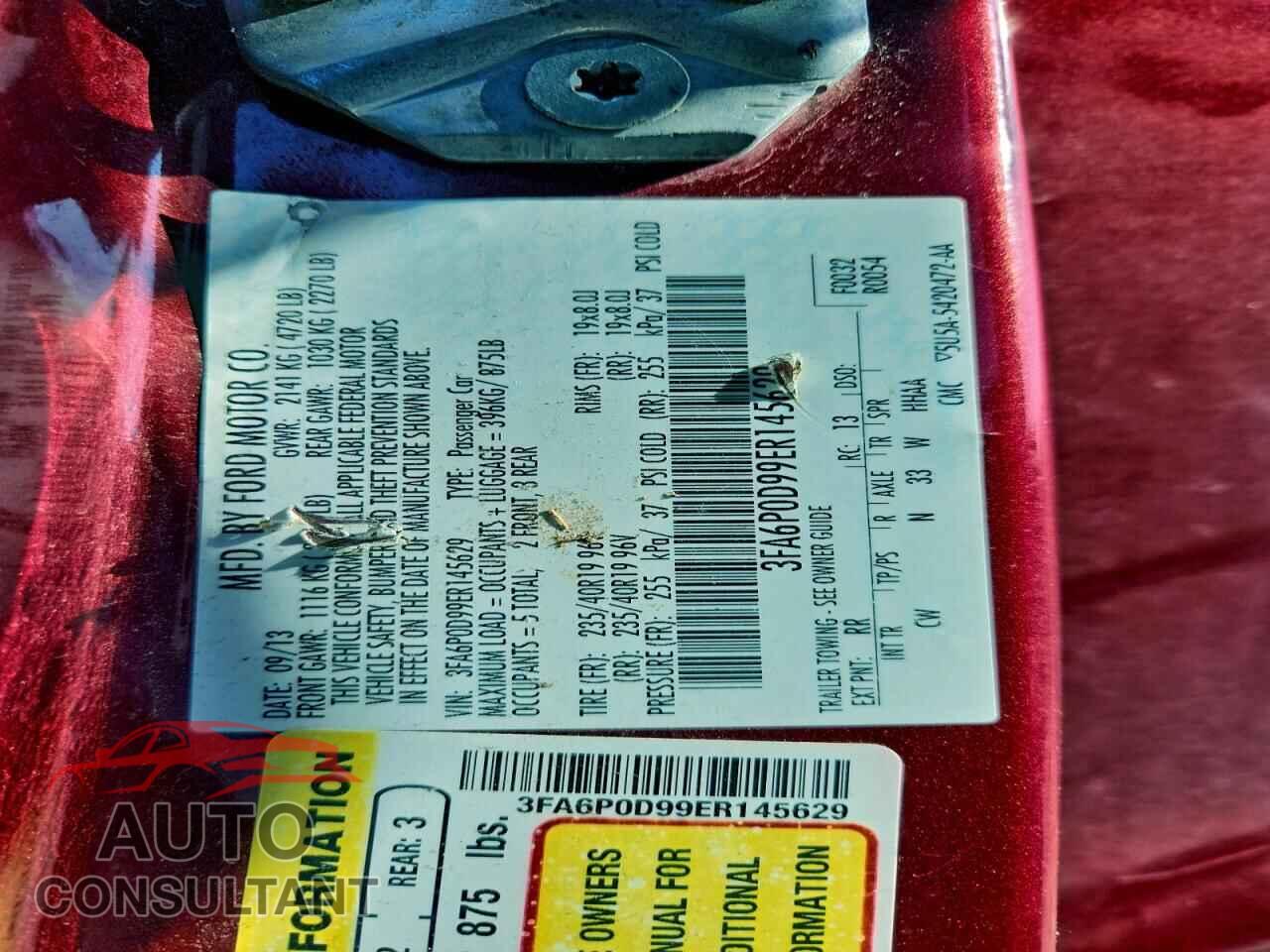 FORD FUSION 2014 - 3FA6P0D99ER145629